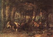 Gustave Courbet The War between deer oil